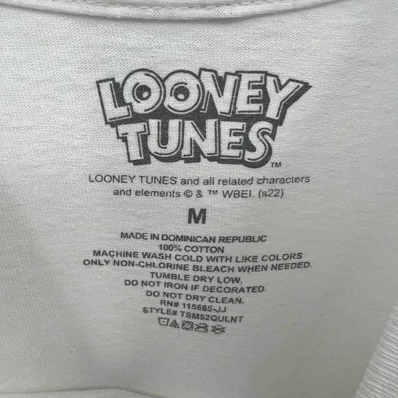 Looney Tunes Men's Bugs & Taz Short Sleeve T-Shirt in White - Picture 3 of 5